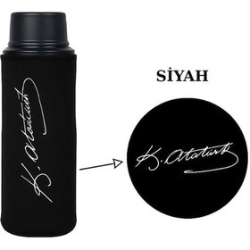 Resim Travel Mug 0.35 Lt. İle Uyumlu Omuz Askılı Termos Kılıfı Siyah 