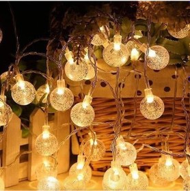 Resim Büro Ev Ofis Dekoru İçin 5mt 28led Gün Kristal Top Şeffaf Kablo Fişli Eklemeli Diğer 