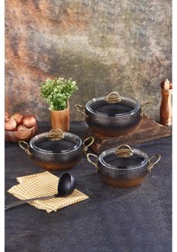 Resim 6 Parça Güveç Tencere Seti - Gold 