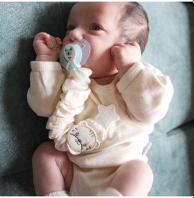 Resim Babyjem Bürümcüklü Emzik Askısı Somon 