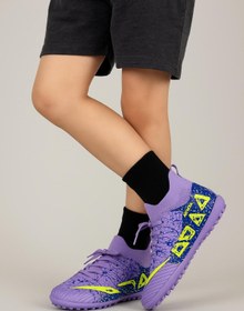 Resim LALİGA ÇOCUK MOR RENKLİ ÇORAP BİLEKLİ HALI SAHA AYAKKABISI 