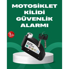 Resim Epilons Motosiklet Scooter Bisiklet Tekerlek Disk Kilidi Alarmlı Güvenlik 