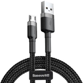 Resim Baseus Cafule Micro USB 1M 2.4A Şarj Kablosu - Siyah 