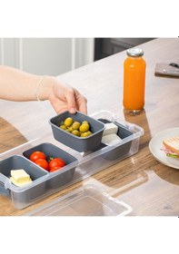 Resim Porsima Org-457 6 Parça 4 Bölmeli Kahvaltılık Seti Saklama Kabı 