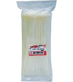 Resim Topart 8.0X650Mm Beyaz Plastik Cırt Kelepçe Kablo Bağı 100 Adet 