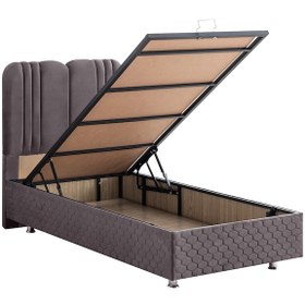 Resim Paul Ikili Set, Tek Kişilik Baza Başlık Seti - Antrasit 90 x 200 