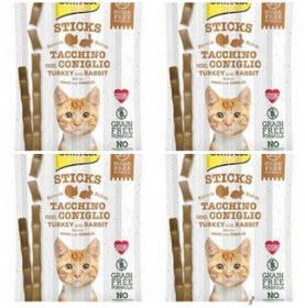 Resim Gimcat Sticks Hindi Etli ve Tavşan Etli Tahılsız Ödül Çubukları 4 x 20 G 
