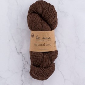 Resim La Mia Natural Wool Acı Kahverengi El Örgü İpi - H7 - 33602 