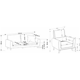 Resim Sare 3+1 Berjer Koltuk Takım Ares Beyaz 