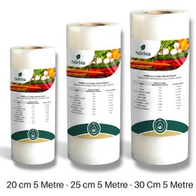 Resim Noriva 20 Cm 1 Adet - 25 Cm 1 Adet - 30 Cm 1 Adet Ev Tipi Rulo Vakum Poşeti 