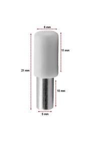 Resim Yahya Plastik Başlı Metal Raf Pimi 5 mm Paslanmaz 50’li 