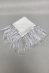 Resim Hobigram Gümüş Tüylü Gelin Halay Mendili – Özel Tasarım, Aksesuar, Kaliteli Üretim, Göz Alıcı Stil – Kına Eğ 