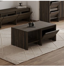 Resim Laris Kapaklı Orta Sehpa 90 Cm Modern Tasarım Ceviz 