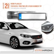 Resim İntachrom Fiat Egea Krom Plakalık - Hummer Tip 2 Adet 