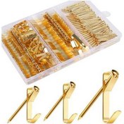 Resim Pazly K22677g Resim Asma Kancaları, 184 Parça Resim Asma Seti, 20lb/30lb/50lb, Altın Renk 