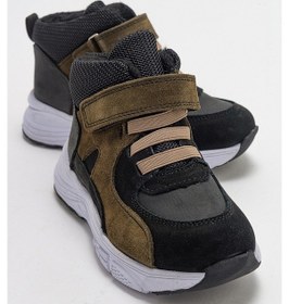 Resim Mnpc Erkek Çocuk Siyah-haki Hakiki Deri Suya Dayanıklı Anatomik Günlük Bot 25k4b11071722 Siyah-haki 