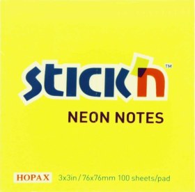 Resim Stıck'n Yapışkanlı Not Kağıdı 76 76 Mm 100 Yaprak Sarı 