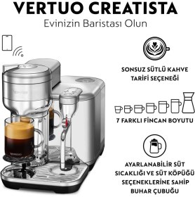 Resim Nespresso Vertuo Creatista Pro Süt Çözümlü Kahve Makinesi 