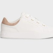 Resim Tommy Hilfiger Women Ecru & Coastal Taupe Casual Cupsole Low Top Sneakers 