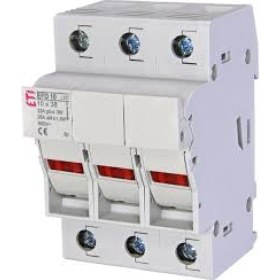 Resim Eti EFD10-3P ,3-Faz 10X38MM 25A Kartuş Sigorta Yuva 