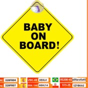 Resim Wenchang Shop C Araba Sticker Bebek Arkadaş Uyarı Güvenlik Işareti Sticker Çıkartma Emici ile Araç Pencere Sticker Araba Aksesuarları Stil (Yurt Dışından) 