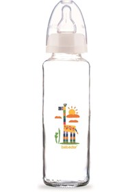 Resim Bebedor Desenli Cam Biberon 250ml (KOD:31302) - Desen/zürafa 