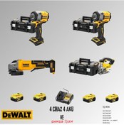 Resim Dewalt DCF922NT + DCF922NT + DCG408N + DCS334NT 4 Adet 5 Amper Akü + Şarj Aleti Set 
