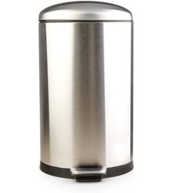 Resim Bombe Kapaklı Çelik Çöp Kovası - Inox - 30 Lt Çok Renkli 