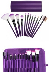 Resim Ronanna 12 Parça Makyaj Fırçası Yumuşak Kıllı Profesyonel Fırça Seti Yüksek Kaliteli Pürüzsüz 