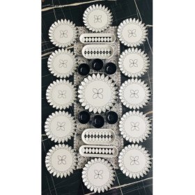 Resim Siyah Elips Model 12 Kişilik 23 Parça Kahvaltı Takımı 