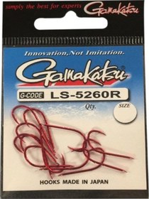 Resim Gamakatsu Ls-5260r No:6 Kırmızı Olta İğnesi 11adt 