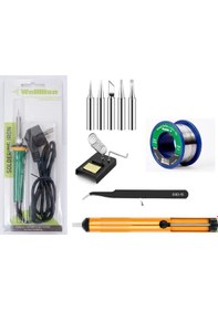 Resim Wellhise Lehimleme Seti Havya Seti Lehim Teli Yedek Uç Lehim Pompası Havya Seti 