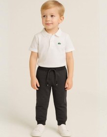 Resim Zekids Çocuk Beli Paçası Lastikli Yumuşak Dokulu Okul Eşofman Altı-16088 Füme 