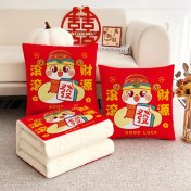 Resim Zhuque Üzerinde Logo Baskılı Ikisi Bir Arada Yastık Yorganı, Çok Fonksiyonlu Araba Kanepe Yastığı Yorganı (Yurt Dışından) 