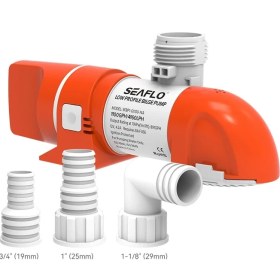 Resim Seaflo Çek Valfli Düşük Profil Otomatik Sintine Pompası 1100 Gph 12V 