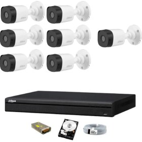 Resim Dahua 7 Kameralı Güvenlik Sistemi Dış-Mekan-Hdd-Jack-Bnc-Konnektör Proje Kamera 