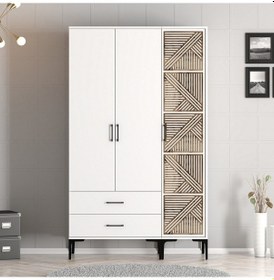 Resim Variant Kumsal 3 Kapılı Pt Gardrop - Beyaz / Beyaz 