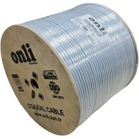 Resim Onli Rg6U6 Beyaz Anten Kablosu 500 Metre 80 Tel 