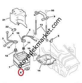 Resim Peugeot 2008 (2013-2019) Dizel Su Kollektör Tapası (Orijinal) 