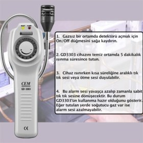 Resim Cem GD-3303 Soğutucu Gaz Kaçak Dedektörü 