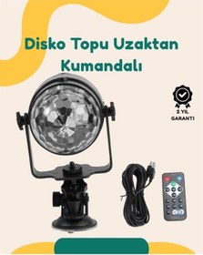 Resim Bfs Müzik Ritmine Uyumlu 7 Modlu Renkli Disko Topu Işığı Çok Renkli 