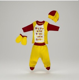 Resim Balbeybi Yenidoğan Bebek Takımı 4'lü Set Hastane Çıkışı Bbk-tlm-gs-03-001 Kırmızı 