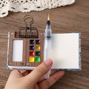 Resim Taşınabilir Ceviz Ağacı Mini Sanat Palet Kutusu 8 Bölmeli – El Yapımı Eskiz & Tırnak Sanatı Düzenleyici, Boya Tüpleri & Karıştırma Alanı İçerir, Yolda Yaratıcılık İçin Mükemmel, Taşınabilir El Sanatları Kutusu | Kompakt Tasarım | El Yapımı Palet, Boyamak İçin Ahşap El Sanatları 