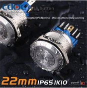 Resim Genel Markalar 22mm Metal Kalıcı Ledli Paslanmaz/çelik Ip65 Beyaz 10v-30v 