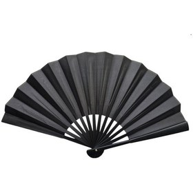 Resim Plastik Kumaş Yelpaze 12'li Siyah 