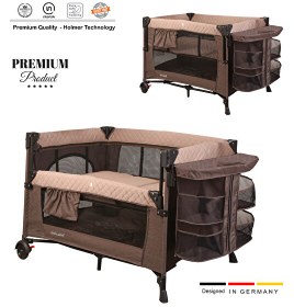 Resim Holmer Coolstyle Anne Yanı Park Yatak Multi Pro Oyun Parkı Beşik Bej 