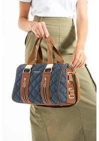 Resim Just Polo Kadın Günlük Kullanıma Uygun Ayarlanabilir Askılı Büyük Boy Lüks El & Omuz Çantası Shoulder Bag Lacivert 
