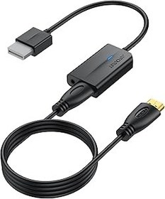 Resim AUTOUTLET Wii HDMI adaptörü, Wii HDMI adaptörü Wii Hdmi 1080P/720P Full HD dönüştürücü, 3,5 mm video ses çıkışı soketi ve 1,8 m HDMI kablosu, Nintendo Wii, Wii U, TV monitör, projektör televizyon için 