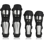 Resim Kangvka Motorsiklet Bisiklet Kayak İçin Çelik Plakalı Dürtü Koruyucu Diz Ve Dirsek Koruyucu 4'lü Set Nfs-134 Çok Renkli 