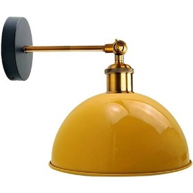 Resim Riolight Vintage,retro,rustik Açık Sarı 1xe27 Eskitme Duylu Masallı Tekli Duvar Aplik Şapka Çap:23cm Rio Light 